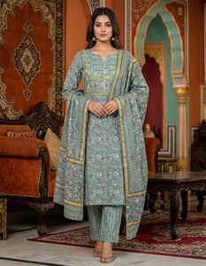 Conjunto de Kurti de 3 Piezas para Mujer, Estilo Laxmi, Calidad de Exportación, Moda Étnica de Lujo, Tallas de la M a la XXXL - Product Image 1