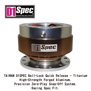 TAIWAN D1SPEC Ball-Lock Quick Release - Titane, aluminium forgé haute résistance. Système de fixation à rupture rapide de précision sans jeu - Product Image 2
