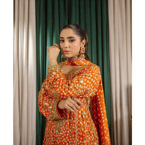 Conjunto de ropa de fiesta XL Top-Bottom y Dupatta de diseñador con aspecto elegante - Product Image 3