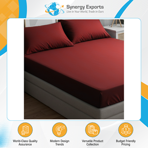 Exhibiting Highest Standard Top Class Quality 120 GSM Fabric Density Wholesale 4 Pcs Polyester Bedsheet Set Available for Sale - Product Image 3