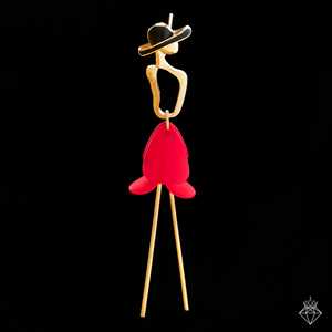 PRAO Graceful Red Lady Pendientes colgantes Accesorio de moda - Product Image 3