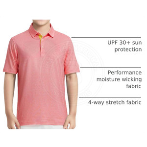 Polo de golf classique professionnel pour jeunes, avec tissu léger et flexible, idéal pour les activités en plein air par temps chaud, les réunions de bureau - Product Image 4