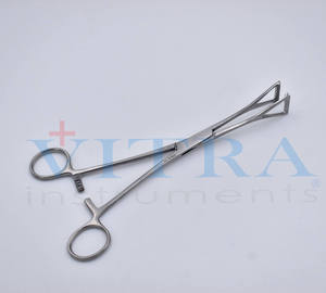 Pinzas de tejido Duval de alta calidad, 20 cm, de acero inoxidable, para agarre pulmonar, mandíbula triangular manual, pinzas intestinales, uso general - Product Image 3
