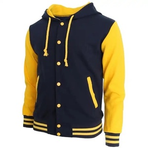 Hooded Varsity <b>Jackets</b> Custom Design High Quality Wholesale Leather Sleeves College Varsity Letterman <b>Jackets</b> Plus Men <b>Jacket</b> - Product Image 2