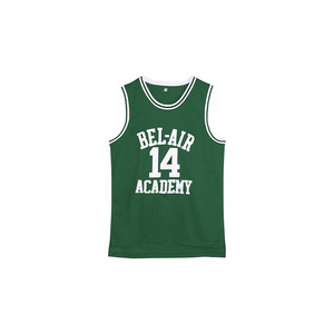 เสื้อบาสเก็ตบอลเบล-แอร์ อะคาเดมี 14 แบบไม่มีแขน ผ้าตาข่าย ระบายอากาศ แห้งเร็ว สำหรับผู้ใหญ่ ทั้งชายและหญิง สีขาว พิมพ์ลายด้านหน้า - Product Image 1