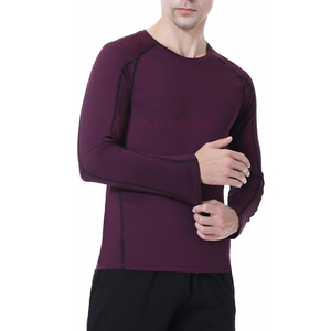 เสื้อคอมเพรสชั่นระบายอากาศได้ดี ไซส์พลัส แขนยาว สำหรับผู้ชาย เสื้อคอมเพรสชั่นรุ่นใหม่ล่าสุด เสื้อยืดออกกำลังกายฟิตเนส - Product Image 2