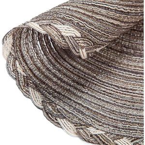 Set di 6 tovagliette rotonde da 15 pollici in tessuto intrecciato con glitter, multicolore, color caffè chiaro, per matrimoni, feste e occasioni speciali - Product Image 6