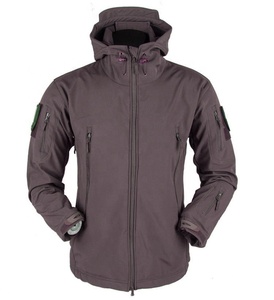 Chaqueta Softshell Deportiva Ligera Unisex al por Mayor para Exteriores, con Relleno de Poliéster y Algodón, Cuello Alto y Estampado con Técnica de Lavado - Product Image 3