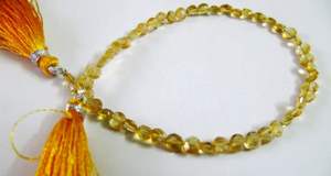 Perles de citrine naturelle facettées en forme de pièce de monnaie, taille précise 4,5 mm, micro-taille, brin de 8 pouces de long - Product Image 3