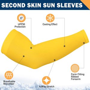 Manguitos de brazo unisex refrescantes de spandex elástico para deporte, cómodos, con protección UV, personalizables bajo demanda. - Product Image 5