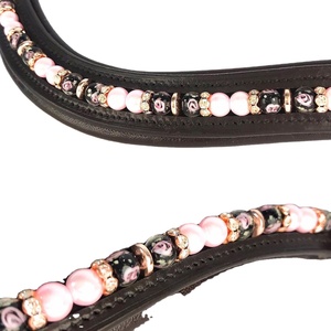 Dernière conception Durable en cuir cheval sourcil bande doux rembourré nouveau conçu perles anneaux décoration haut fournisseur fabricant - Product Image 1