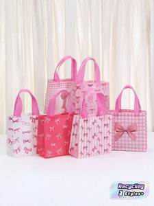Recyclable Cheap Custom Printed Non Woven Gift <b>Bag</b> With Floral Pattern <b>Medium</b> <b>Size</b> Reusable Shopping Tote For Party Favors - Product Image 6