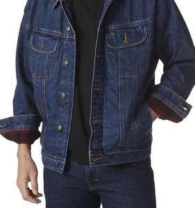 Hot Sale <b>Men's</b> Flannel Lined <b>Denim</b> <b>Jacket</b> Outdoor Wear Coats Streetwear Style With Logo Printing for Winter <b>Men</b> <b>Denim</b> <b>Jacket</b> - Product Image 3