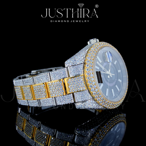 Relojes de Pulsera de Cuarzo de Lujo para Hombre, Modernos y Elegantes, con Diamantes Moissanite, del Mejor Proveedor Indio, Precio de Fábrica - Product Image 3