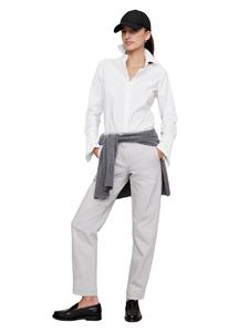 เสื้อผู้หญิงผ้าฝ้ายเนื้อนุ่มคุณภาพสูงใส่สบายชุดใส่ไปทำงานมีกระดุมดีไซน์ทันสมัยใส่สบาย - Product Image 3