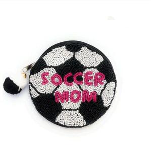 School Theme Design Embroidery Glass Seed Beaded Coin Purse Mini Cosmetic Bag For Gifting Events Parties Artistic Handwork Bag - Product Image 1