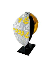 Serre-tête en velours brodé élégant pour femmes et filles, accessoire de cheveux rembourré à motif floral, idéal pour les mariages - Product Image 5