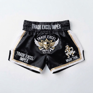 Pantalones Cortos de Boxeo y Muay Thai con Estampado Personalizado en la Parte Delantera, Elásticos, de Secado Rápido, Transpirables, 100% Poliéster, para Entrenamiento de Artes Marciales - Product Image 1