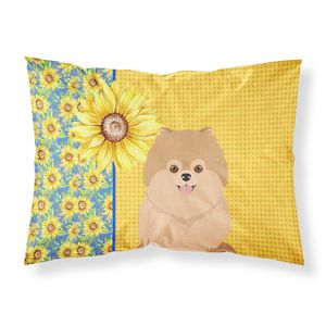 Verano girasoles naranja Pomerania funda de almohada estándar ligero súper suave fácil cuidado decorativo ilustraciones fundas de cojines - Product Image 1