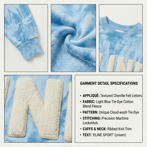 Distressed Texture Sports Lifestyle Apparel Modern Street Fashion Crewneck Sweatshirt Premium Quality Cotton Fleece Jumper - Product Image 6