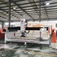 Sierra de puente CNC de 4 ejes HQ-3220B para corte de piedra 320x200cm, PLC automático de alta precisión, certificación CE, motor de 45 grados con engranajes