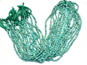Perles ovales facettées en amazonite AAA+ 5x7mm, amazonite verte naturelle, pierres semi-précieuses, perles en vrac pour la création de bijoux - Product Image 4