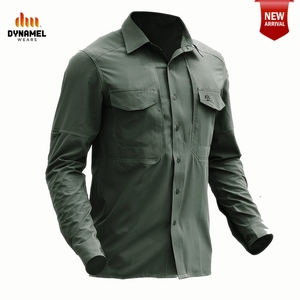 เสื้อเชิ้ตแขนยาวผู้ชาย Dynamel ผ้าโพลีเอสเตอร์ทอระบายอากาศ สีเบจ สำหรับกิจกรรมกลางแจ้ง - Product Image 1