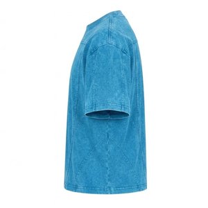 Camisetas Oversize de Algodón Pesado con Hombros Caídos y Lavado Ácido para Hombre, Estilo Urbano, con Logo Personalizado, Cuello Redondo, Venta al por Mayor - Product Image 4