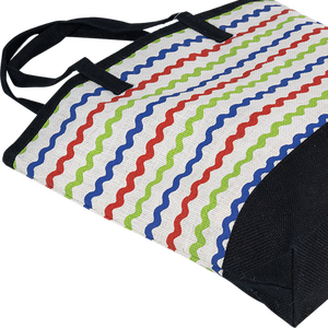 กระเป๋าช้อปปิ้งส่งเสริมการขายกระเป๋าปอกระเจาพิมพ์ลายแฟชั่นกระเป๋าด้านในผลิตในอินเดียตะวันตกมีที่จับปรับระดับได้ - Product Image 5