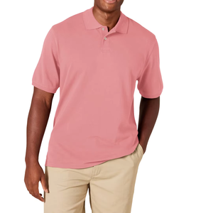 Compre Ahora Camiseta Polo de Color Sólido para Hombre, Mezcla de Algodón Premium, Camiseta Polo Casual de Golf, Logotipo Personalizado, Proveedor Mayorista - Product Image 1