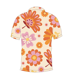 Camisa polo con estampado floral retro para hombre, camiseta informal de verano de manga corta, camiseta de golf de moda vintage - Product Image 5