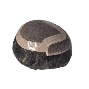 Perruque pour homme la plus vendue, en cheveux Remy, avec dentelle frontale mono et dentelle HD transparente, Toupee Taz Hair Bangladesh, perruques en cheveux humains de haute qualité - Product Image 6