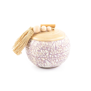 High Quality Eggshell Inlay Decorative Bamboo Storage <b>Boxes</b> Round Pot with Lid for Dried Food, <b>Sweets</b> from Vietnam - Product Image 3
