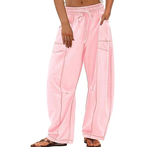 Women Cargo Sweatpants Wide Leg Pants High Waist <b>Drawstring</b> Joggers Loose Fit Streetwear Casual Lounge <b>Trousers</b> - Product Image 6