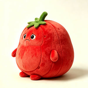 Peluche de tomate personalizable, peluche de tomate triste, peluche de tomate gruñón, peluche de tomate lindo, peluche de verdura - Product Image 1