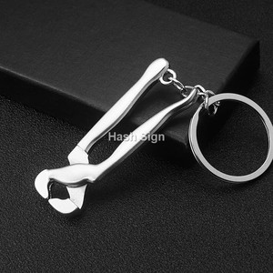 Hash Sign Wrench Llaveros Llave inglesa Colgante Llave Gadget Llaveros para hombres Herramienta de hardware Juguetes Diseño de doble hebilla Acero inoxidable - Product Image 2