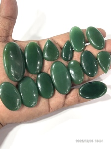 Quartz vert australien naturel, pierres précieuses brutes, cabochons, formes et tailles variées, environ 20 à 30 mm - Product Image 6