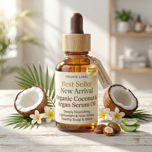 Aceite de Coco Orgánico de Marca Privada Personalizable, Nuevo y Más Vendido, Sin Enjuague, Voluminizador, Refrescante, Nutritivo y Anticaspa - Product Image 2