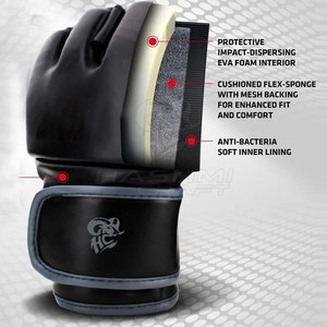 Guantes de MMA de 4oz para entrenamiento de boxeo y artes marciales de alta resistencia, diseñados para ejercicio repetido y acondicionamiento. - Product Image 3