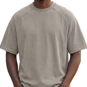 T-shirt Homme Oversize Coupe Boxy Épaules Tombantes Manches Courtes Décontracté Coton Ample Style Streetwear - Product Image 1