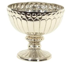 Bol de service de luxe en métal nickelé et argenté pour fruits, idéal pour la restauration - Grande Vente - Product Image 2