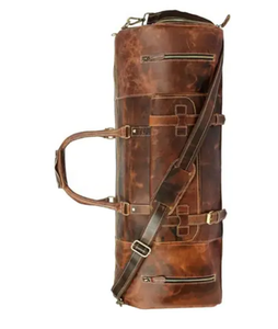 Custom <b>Travel</b> Leather Duffle <b>Bags</b> OEM Wholesale <b>Weekend</b> Genuine Leather <b>Bags</b> High Quality Large Capacity Leather Duffle <b>Bags</b> - Product Image 5