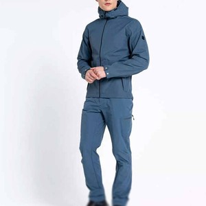 Conjunto de 2 Piezas Personalizable Otoño 2026, 100% Algodón, Antiestático, Estilo Hip Hop, Chaqueta Cortavientos y Pantalones Cortos con Cierre para Hombre, Tallas Grandes - Product Image 1