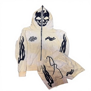 Custom Zipper-Up Oversized Hoodie 480g Heavyweight Fleece Polyester/Cotton Winter Men Solid <b>Blank</b> for Printing Shorts Bulk - Product Image 2