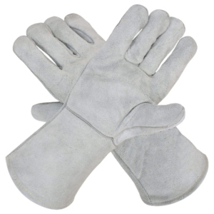 ถุงมือเชื่อมหนังวัวแท้แบบหนาพิเศษ ถุงมือป้องกันส่วนบุคคล ป้องกันเปลวไฟ ป้องกันประกายไฟ - Product Image 1