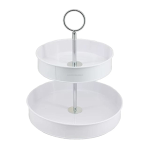 High Quality Galvanized Metal 2 Tiered Stand resin epoxy mold Handle and <b>wooden</b> base for Bar Party <b>Birthday</b> Celebration - Product Image 4