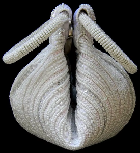 Elegante Bolso Potli Blanco con Cuentas, para Novias, Bodas y Festivales, Bolso de Mano de Moda - Product Image 5