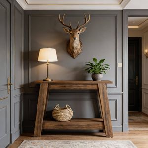 2-Tier Farmhouse <b>Console</b> <b>Table</b> with <b>Storage</b> for Entryway or Sofa <b>Console</b> <b>Tables</b> Product Category - Product Image 3