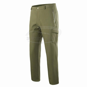 Men's Lightweight Casual <b>Cargo</b> Pants Elastic Waist Full Straight Pattern for Outdoor Hiking <b>Work</b> Featuring Side Pockets Waist - Product Image 1