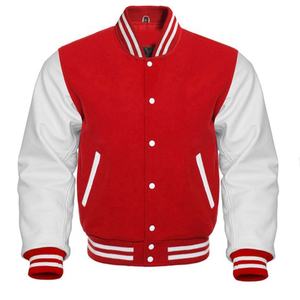 Chaqueta Varsity Vintage Personalizada con Logotipo para Hombre, Cuello Alto, Mangas de Cuero, Bordada, Estilo Béisbol, Color Negro - Product Image 5